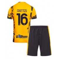 Camiseta Inter Milan Davide Frattesi #16 Tercera Equipación para niños 2024-25 manga corta (+ pantalones cortos)